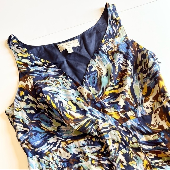 Anthropologie Moulinette Soeurs Dress Apple Oak 100% Silk Sheath Sz 2 - Picture 3 of 10